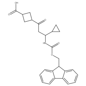 1-[3-cyclopropyl-3-({[(9H-fluoren-9-yl)methoxy]carbonyl}amino)propanoyl]azetidine-3-carboxylic acid结构式