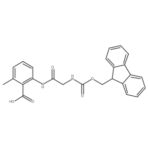 2-[2-({[(9H-fluoren-9-yl)methoxy]carbonyl}amino)acetamido]-6-methylbenzoic acid Structure