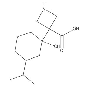 3-[1-Hydroxy-3-(propan-2-yl)cyclohexyl]azetidine-3-carboxylic acid结构式