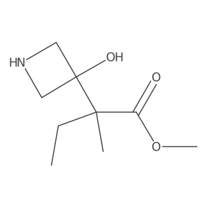 Methyl 2-(3-hydroxyazetidin-3-yl)-2-methylbutanoate Structure