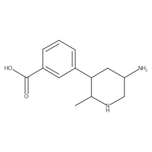 3-(5-Amino-2-methylpiperidin-3-yl)benzoic acid结构式