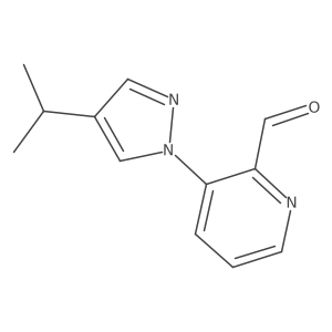 3-[4-(propan-2-yl)-1H-pyrazol-1-yl]pyridine-2-carbaldehyde Structure