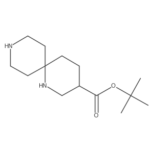 1,9-Diazaspiro[5.5]undecane-3-carboxylic acid tert-butyl ester Structure