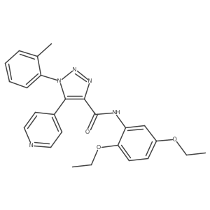N-(2,5-diethoxyphenyl)-5-(pyridin-4-yl)-1-(o-tolyl)-1H-1,2,3-triazole-4-carboxamide结构式