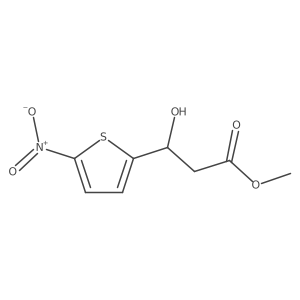 methyl (3R)-3-hydroxy-3-(5-nitrothiophen-2-yl)propanoate结构式
