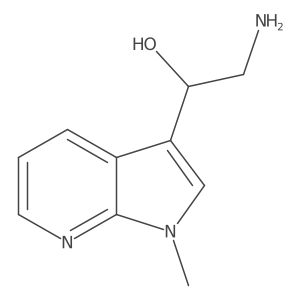 (1R)-2-amino-1-{1-methyl-1H-pyrrolo[2,3-b]pyridin-3-yl}ethan-1-ol结构式