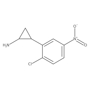 rac-(1R,2S)-2-(2-chloro-5-nitrophenyl)cyclopropan-1-amine结构式