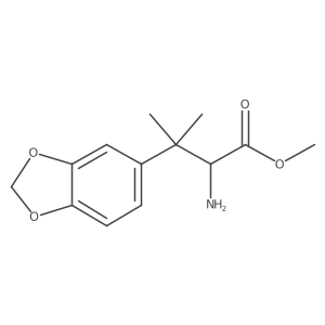 Methyl 2-amino-3-(1,3-dioxaindan-5-yl)-3-methylbutanoate结构式