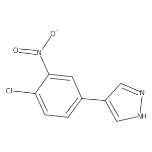 4-(4-chloro-3-nitrophenyl)-1H-pyrazole结构式