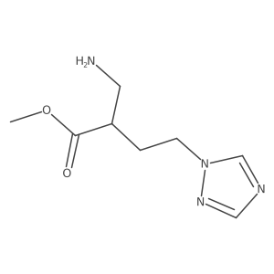 methyl 2-(aminomethyl)-4-(1H-1,2,4-triazol-1-yl)butanoate Structure