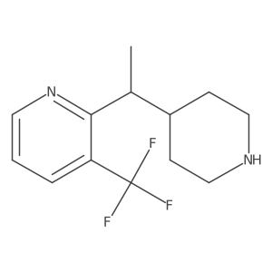2-[1-(Piperidin-4-yl)ethyl]-3-(trifluoromethyl)pyridine Structure