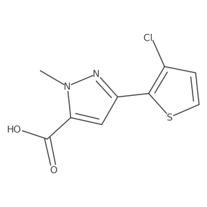 3-(3-chlorothiophen-2-yl)-1-methyl-1H-pyrazole-5-carboxylic acid Structure