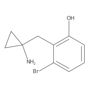 2-[(1-Aminocyclopropyl)methyl]-3-bromophenol结构式