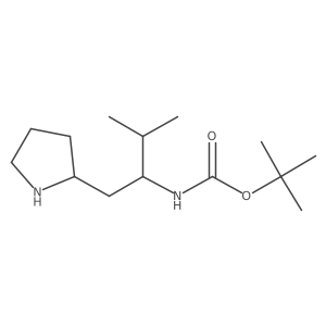 tert-butyl N-[3-methyl-1-(pyrrolidin-2-yl)butan-2-yl]carbamate结构式
