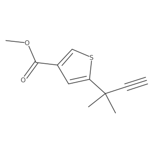Methyl 5-(2-methylbut-3-yn-2-yl)thiophene-3-carboxylate结构式