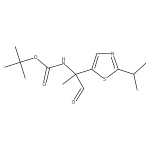 tert-butyl N-{1-oxo-2-[2-(propan-2-yl)-1,3-thiazol-5-yl]propan-2-yl}carbamate结构式