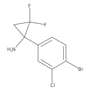 1-(4-Bromo-3-chlorophenyl)-2,2-difluorocyclopropan-1-amine Structure