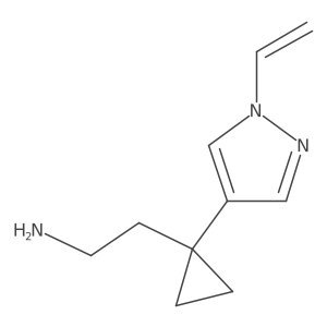 2-[1-(1-ethenyl-1H-pyrazol-4-yl)cyclopropyl]ethan-1-amine结构式