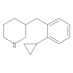 3-[(2-Cyclopropylphenyl)methyl]piperidine Structure