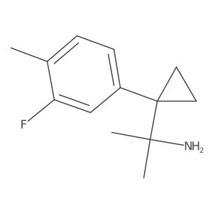 2-[1-(3-Fluoro-4-methylphenyl)cyclopropyl]propan-2-amine结构式