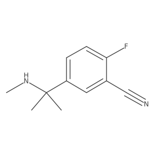 2-Fluoro-5-[2-(methylamino)propan-2-yl]benzonitrile结构式