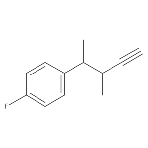 1-Fluoro-4-(3-methylpent-4-yn-2-yl)benzene结构式