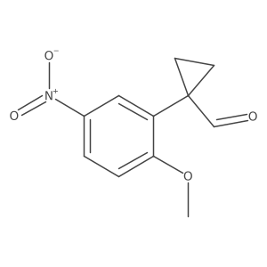 1-(2-Methoxy-5-nitrophenyl)cyclopropane-1-carbaldehyde结构式