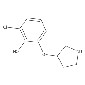 2-Chloro-6-(pyrrolidin-3-yloxy)phenol Structure