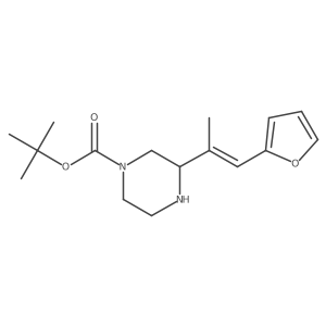 Tert-butyl 3-[1-(furan-2-yl)prop-1-en-2-yl]piperazine-1-carboxylate结构式