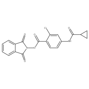 1,3-dioxo-2,3-dihydro-1H-isoindol-2-yl 2-chloro-4-cyclopropaneamidobenzoate结构式