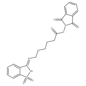 1,3-dioxo-2,3-dihydro-1H-isoindol-2-yl 6-[(1,1-dioxo-1lambda6,2-benzothiazol-3-yl)amino]hexanoate Structure