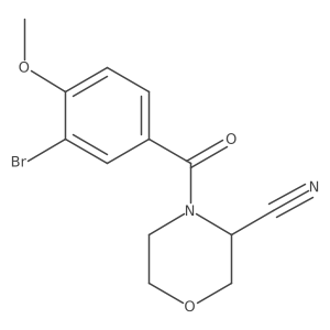 4-(3-Bromo-4-methoxybenzoyl)morpholine-3-carbonitrile Structure