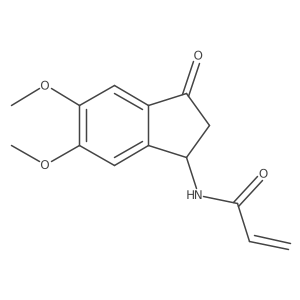 N-(5,6-Dimethoxy-3-oxo-1,2-dihydroinden-1-yl)prop-2-enamide结构式