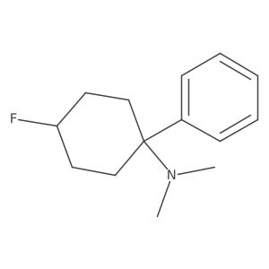 4-Fluoro-N,N-dimethyl-1-phenylcyclohexan-1-amine结构式