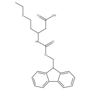 (R)-3-((((9H-Fluoren-9-yl)methoxy)carbonyl)amino)-5-ethoxypentanoic acid结构式