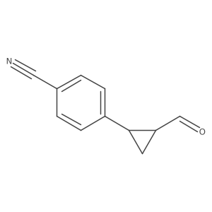 4-(2-Formylcyclopropyl)benzonitrile Structure