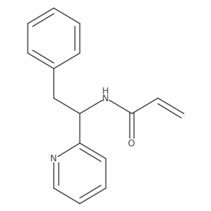 N-(2-Phenyl-1-pyridin-2-ylethyl)prop-2-enamide结构式