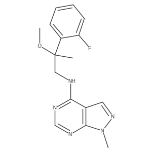 N-[2-(2-Fluorophenyl)-2-methoxypropyl]-1-methylpyrazolo[3,4-d]pyrimidin-4-amine Structure