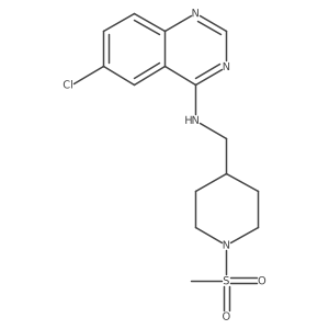 6-Chloro-N-[(1-methylsulfonylpiperidin-4-yl)methyl]quinazolin-4-amine Structure
