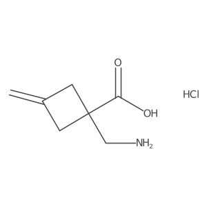 1-(Aminomethyl)-3-methylidenecyclobutane-1-carboxylic acid;hydrochloride结构式