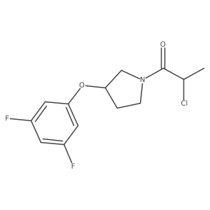 2-Chloro-1-[3-(3,5-difluorophenoxy)pyrrolidin-1-yl]propan-1-one Structure