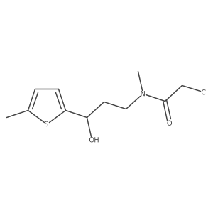 2-chloro-N-[3-hydroxy-3-(5-methylthiophen-2-yl)propyl]-N-methylacetamide结构式