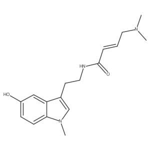 (E)-4-(Dimethylamino)-N-[2-(5-hydroxy-1-methylindol-3-yl)ethyl]but-2-enamide Structure