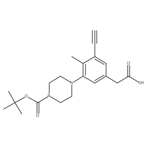 2-(3-{4-[(Tert-butoxy)carbonyl]piperazin-1-yl}-5-ethynyl-4-methylphenyl)acetic acid结构式