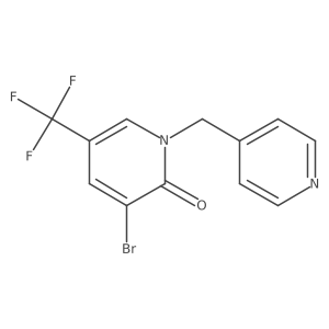 3-Bromo-1-[(pyridin-4-yl)methyl]-5-(trifluoromethyl)-1,2-dihydropyridin-2-one Structure