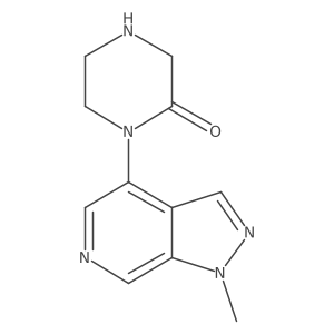 1-{1-methyl-1H-pyrazolo[3,4-c]pyridin-4-yl}piperazin-2-one结构式