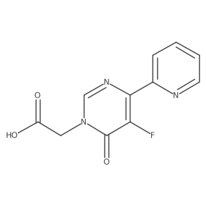 2-[5-Fluoro-6-oxo-4-(pyridin-2-yl)-1,6-dihydropyrimidin-1-yl]acetic acid Structure