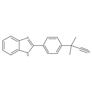 2-(4-(1H-Benzo[d]imidazol-2-yl)phenyl)-2-methylpropanenitrile Structure
