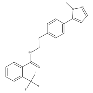 N-{2-[4-(1-methyl-1H-pyrazol-5-yl)phenyl]ethyl}-2-(trifluoromethyl)benzamide Structure