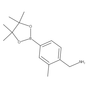 (2-Methyl-4-(4,4,5,5-tetramethyl-1,3,2-dioxaborolan-2-yl)phenyl)methanamine Structure